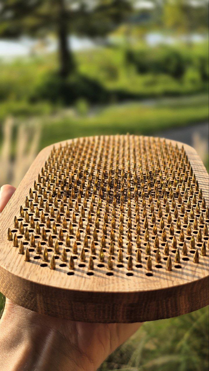 Sadhu Nail Board. Beginner level - 8mm. Dynamic. Oak. "Lotos".