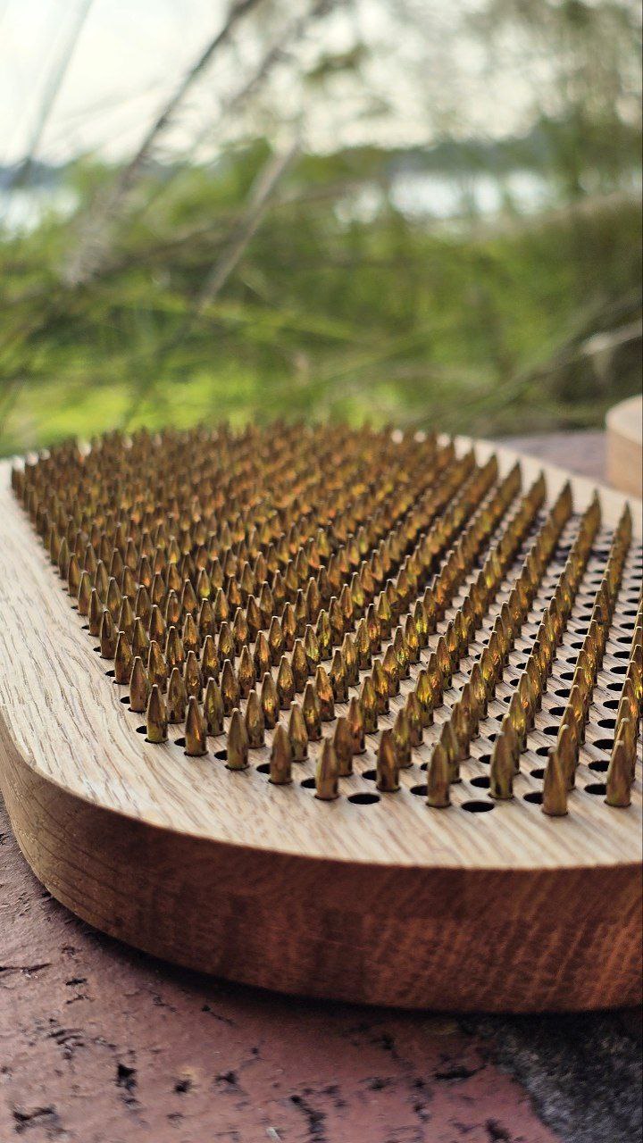 Sadhu Nail Board. Beginner level - 8mm. Dynamic. Oak. "Lotos".